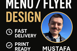 design a professional flyer, menu or brochure in canva