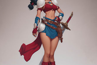 paint concept art and character sheets for you