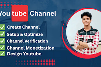 create youtube channel setup and optimization