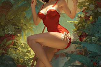 draw your pin up girl in a retro style or retro pinup