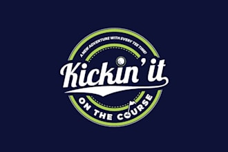 design greatest logo kickin it on the course