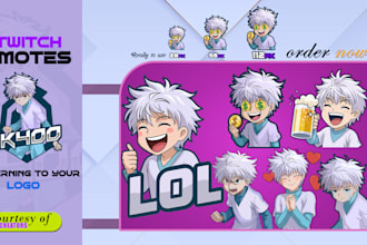 do custom twitch discord emotes according to your logo or character