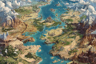draw a custom map for fantasy, scifi, book or boardgame