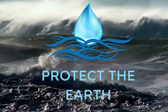 custom earth logo design for eco, sustainable and global brands
