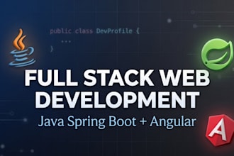 build fullstack web apps with java spring boot and angular
