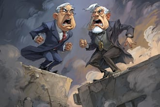 create a political cartoon art