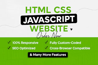 create modern websites using HTML CSS js