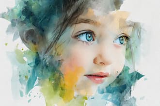 draw a watercolor landscape illustration