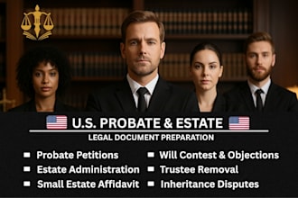 draft probate court documents as your paralegal for attorneys and pro se