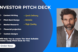 design a business investor pitch deck and PPT presentation