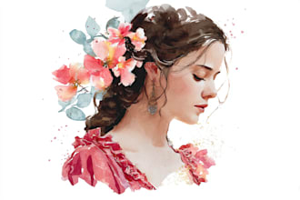 illustrate anything in watercolor style