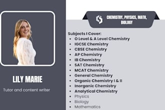 help you in chemistry, physics, math and biology