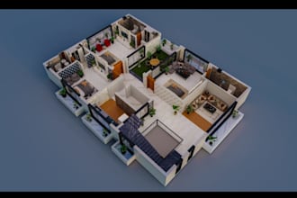 do 3d isometric view of your event or city layout