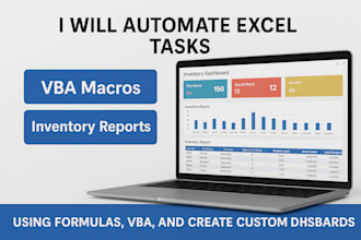 automate excel tasks using formulas, vba, and create custom dashboards