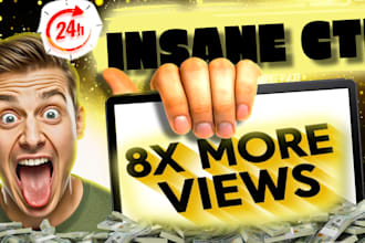 design eye catching ultra detailed yt thumbnails