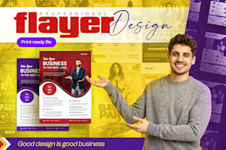 do creative flyer design for grow up your business