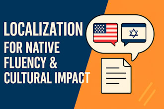 localize your content between english and hebrew