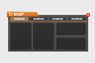 do professional UI design for your roblox game