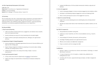 hr documents and job descriptions