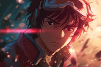 make illustration in anime or manga style