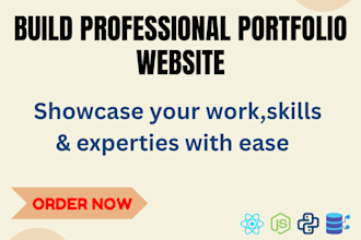 design and develop a professional portfolio website