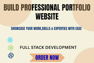 design and develop a professional portfolio website