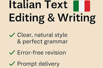 write and proofread italian content with clarity and precision