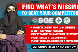 do content gap and competitor analysis for ai SEO and sge rankings