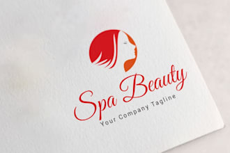 do unique beauty hair salon spa skin care logo design