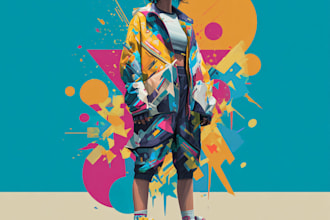 paint expressive colorful abstract portraits