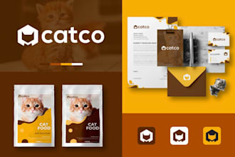 design logo with complete brand style guidelines, brandbook