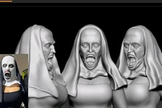sculpt high quality 3d models, 3d character design for 3d printing in blender