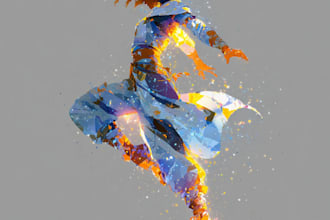 paint expressive colorful abstract portraits
