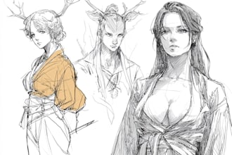 sketch anything or concept into anime style