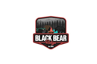 design surprising black bear ridge logo