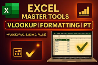create clean, formatted excel reports with vlookup and pivot table