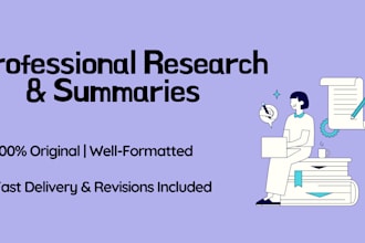 write high quality research articles and summaries
