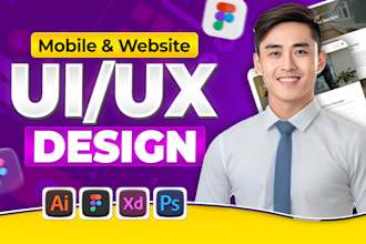 do figma website design, website UI UX, mobile app UI UX and website mockup