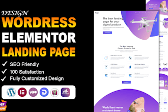 redesign elementor websites and wordpress landing pages