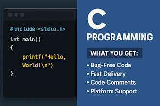 help you with c programming assignments and debugging