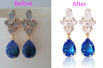 do high end jewelry retouching, natural shadow, and background removal