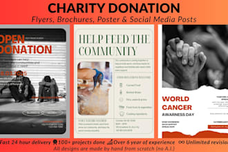 design charity fundraising donation nonprofit ngo flyer