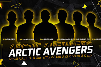 design pro esports roster reveal posters and team welcome graphics