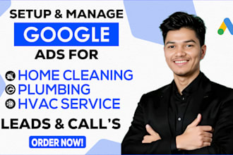 setup google ads for roofing, cleaning, plumbing, and hvac services