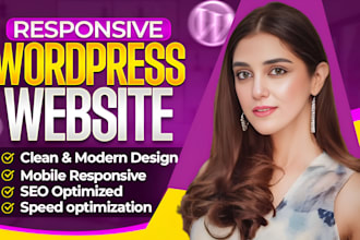 build responsive wordpress website design and business website development
