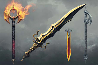 draw your prop or fantasy weapon designs