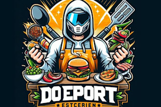t shirt food BBQ kitchen restaurant and coffee shop logo