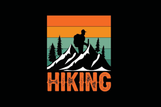 do wonderful hiking club mascot logo design for your company