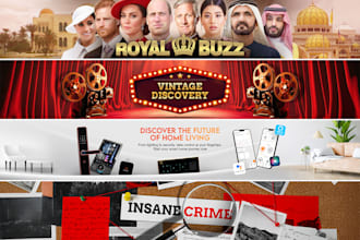 design custom and premium youtube banner
