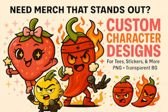 create cartoon illustration for t shirt design